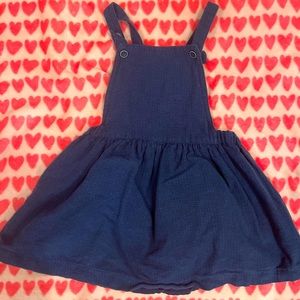 Zara Kids jumper dress size 4-5, medium blue with subtle dot design